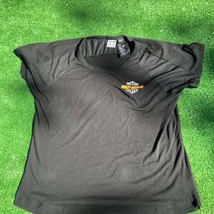 Harley Davidson Women's Small Performance Tee Cold Black Tag Cut Out S/S's